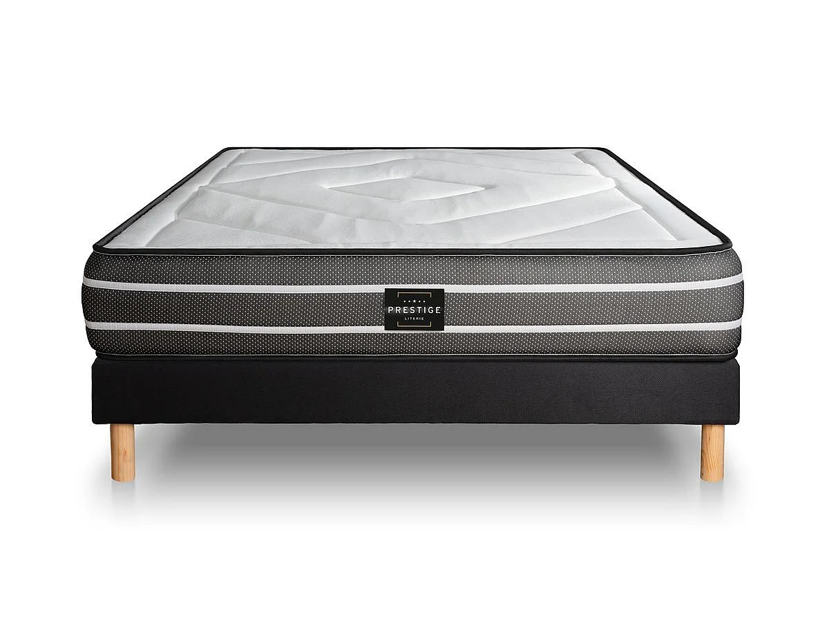 Ensemble Exclusive 140 x 200 cm sommier noir