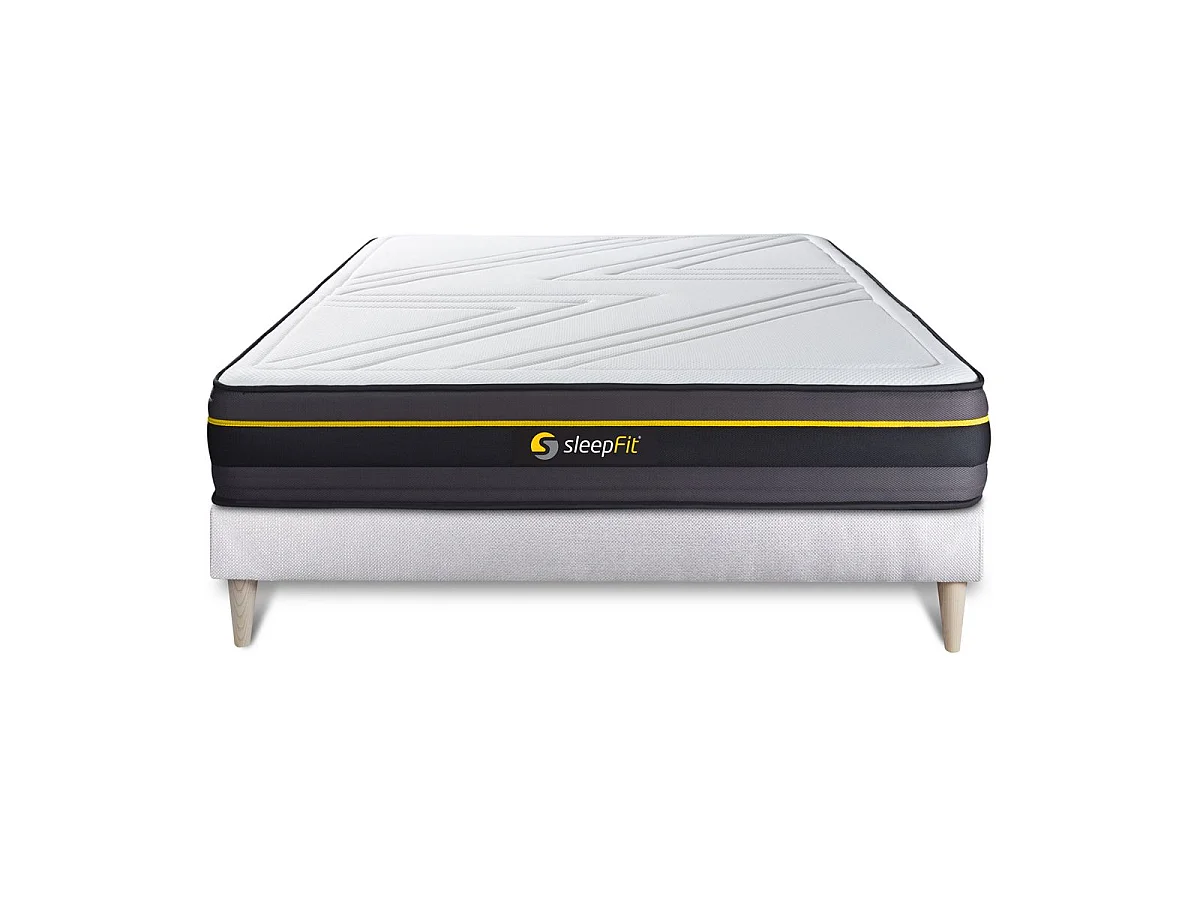 lattenbodem en ACTIVE matras 140x200cm , matrasdikte : 24 cm , traagschuim , stevig, 5 comfortzones