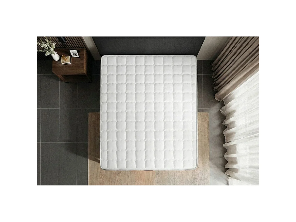 Ensemble Supérieur 140x200 Mémoire de forme 3 zones sommier noir