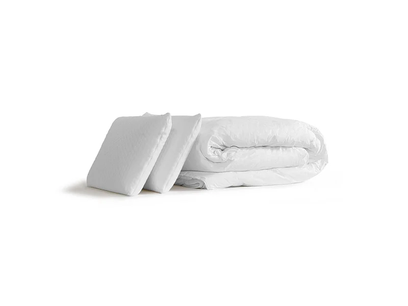 Compleet bedpakket - Matras 200x200 cm + Lattenbodem (kit) + 2 kussens + Dekbed - Actilatex Life