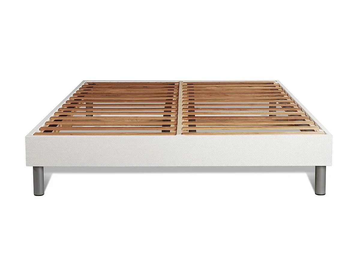 Pack 140x200 matelas BodyFlex + sommier kit blanc + Couette 240x220cm + 2 oreillers 60x40cm