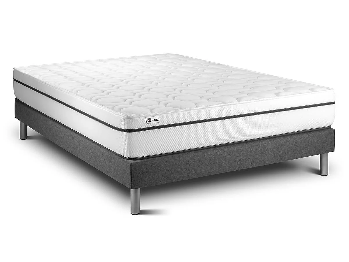 Ensemble VITAL SPA 140 x 190 cm sommier Kit gris
