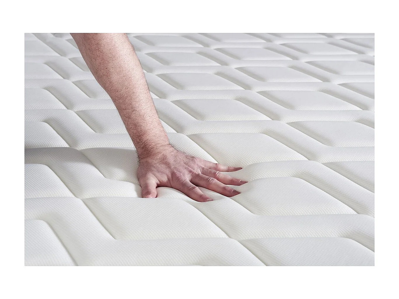 Ensemble matelas ACTIFLEX DREAM Ressorts ensachés et mémoire de forme 140x190 cm 5zones de confort + sommier KIT blanc