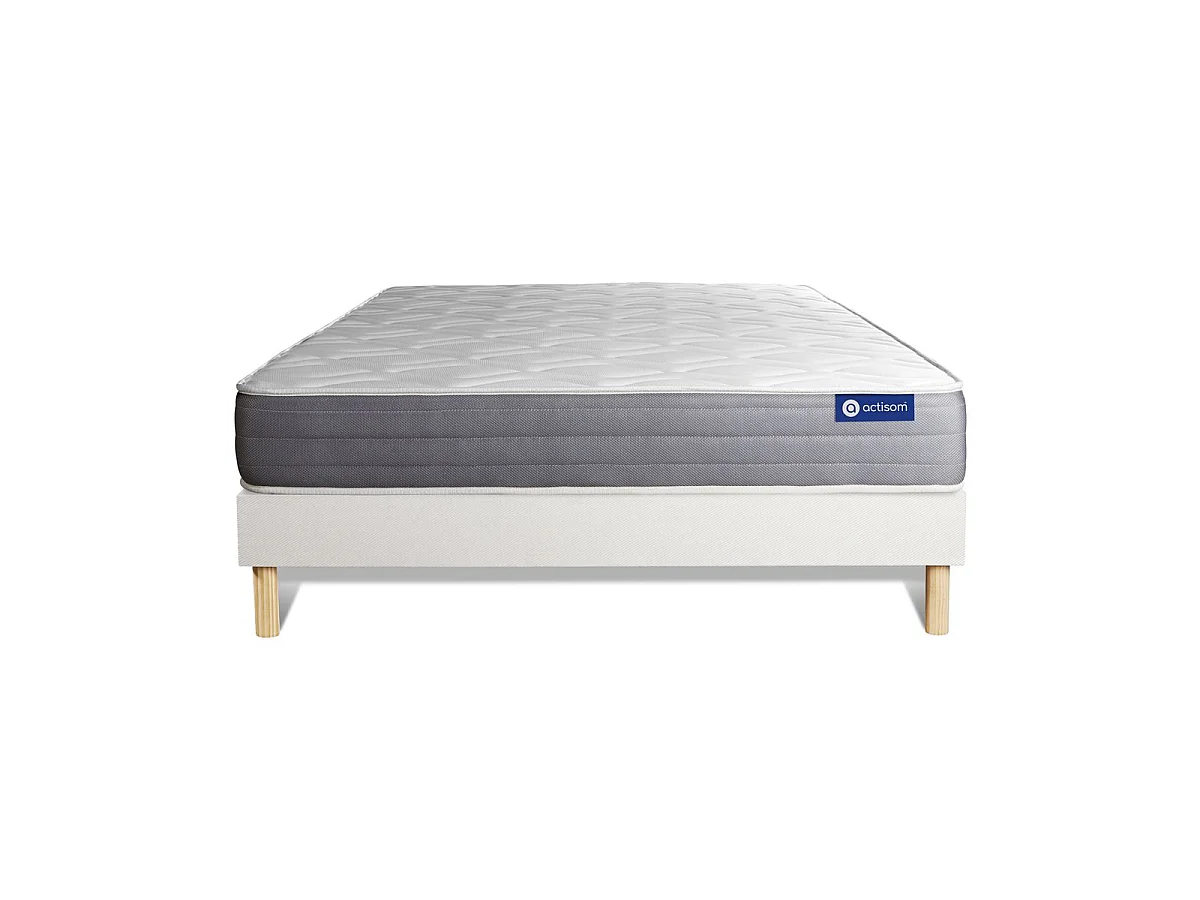 Lattenbodem en Actiflex dream matras 140x190cm , matrasdikte : 22 cm , pocketveren en traagschuim , vrij stevig, 5 comfortzones