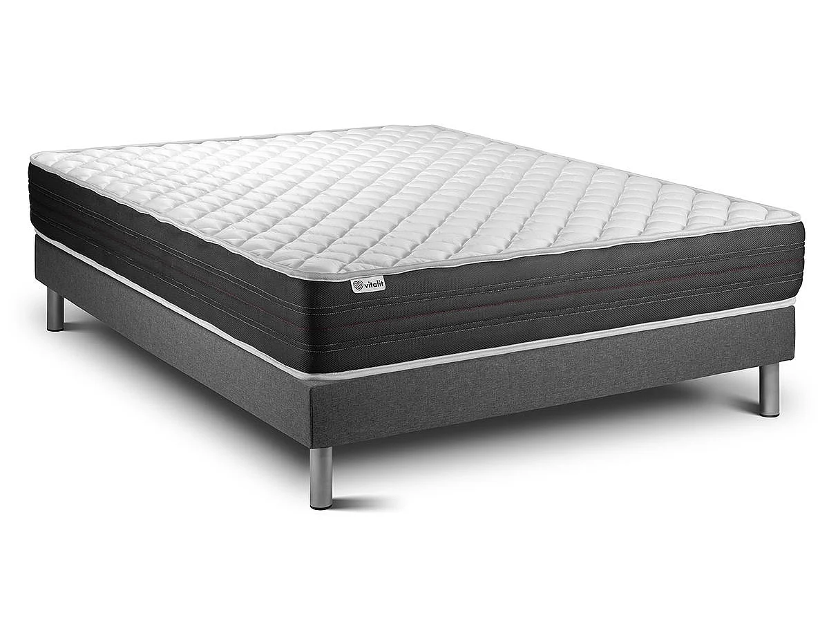 Matratzenset VITAL MEMO ONE 140 x 200 cm Bettrahmen Kit grau