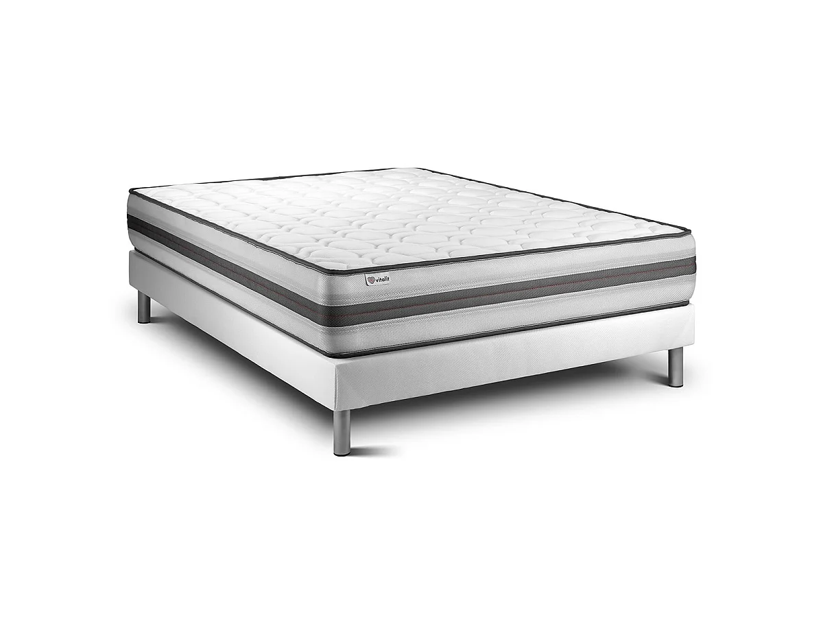 Ensemble VITALPOWER RECOVER 180 x 200 cm sommier Kit blanc