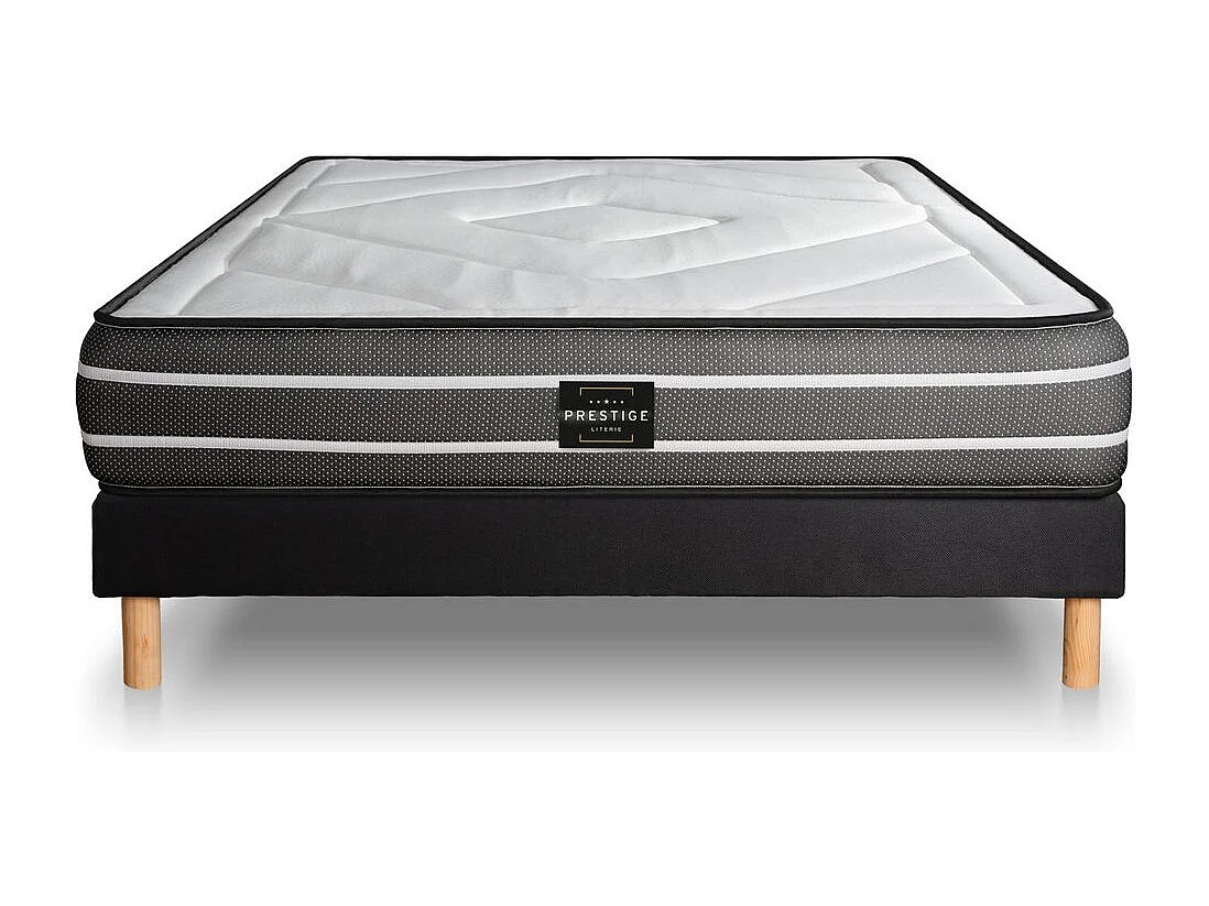 Ensemble Exclusive 140 x 190 cm sommier noir