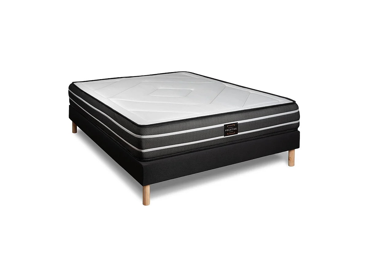 Ensemble Exclusive 140 x 190 cm sommier noir