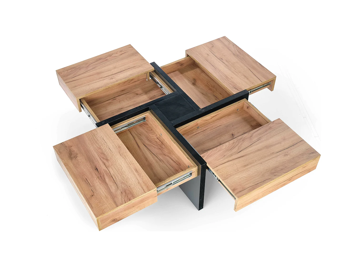 Mesa de centro de estilo industrial con 4 cajones VIOLETA