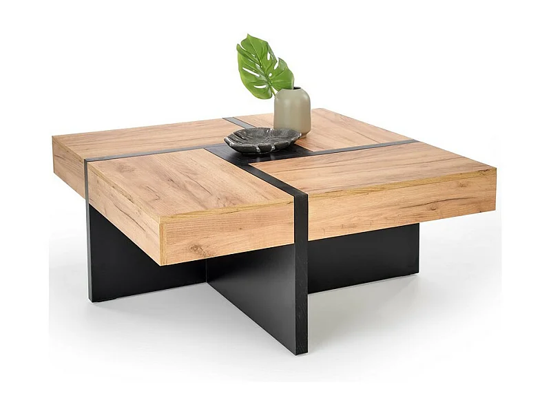 Table basse style industriel avec 4 tiroirs VIOLETA