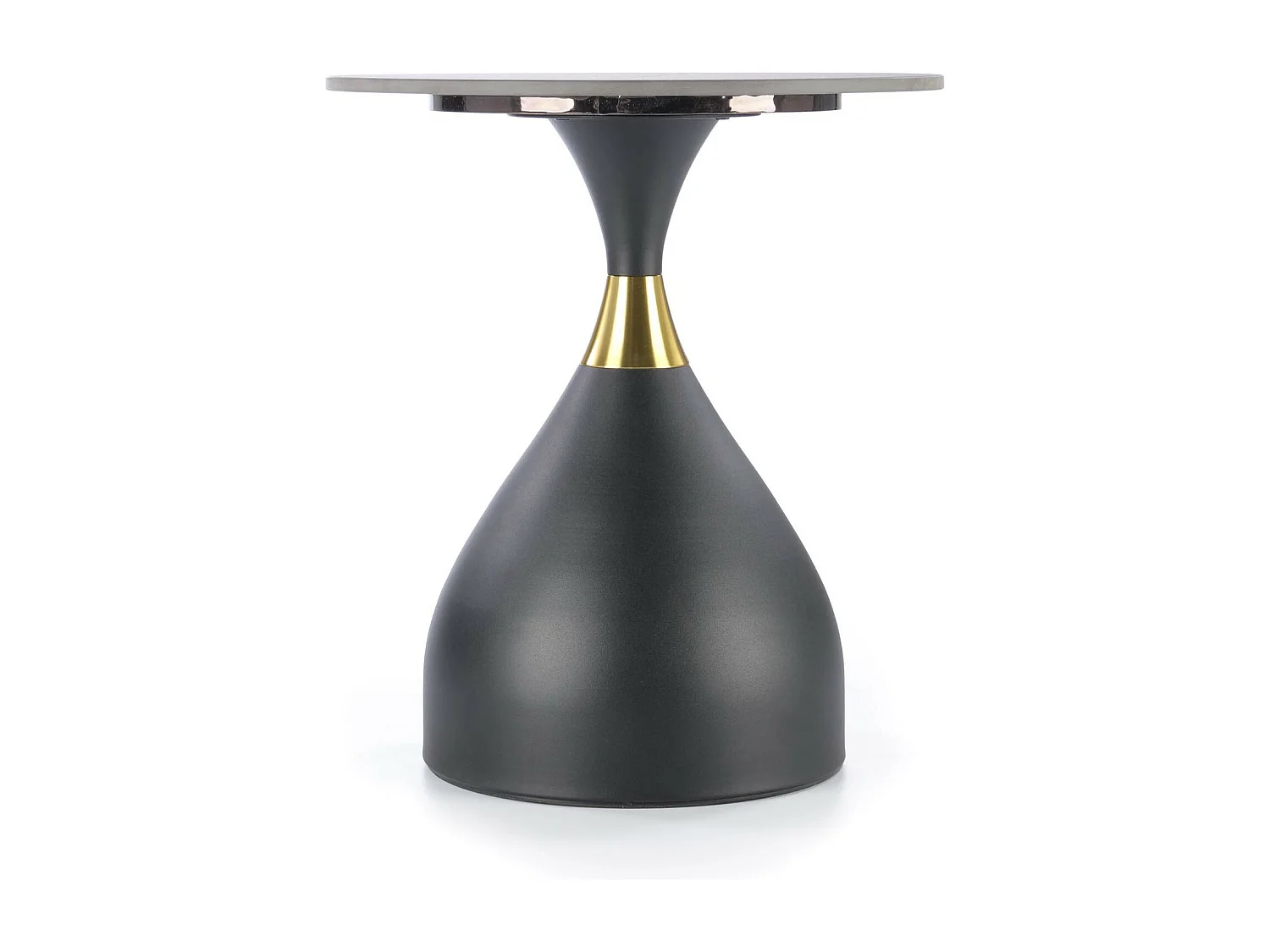 Mesa de centro de cerámica de diseño con tapa de aspecto mármol negro Eternal