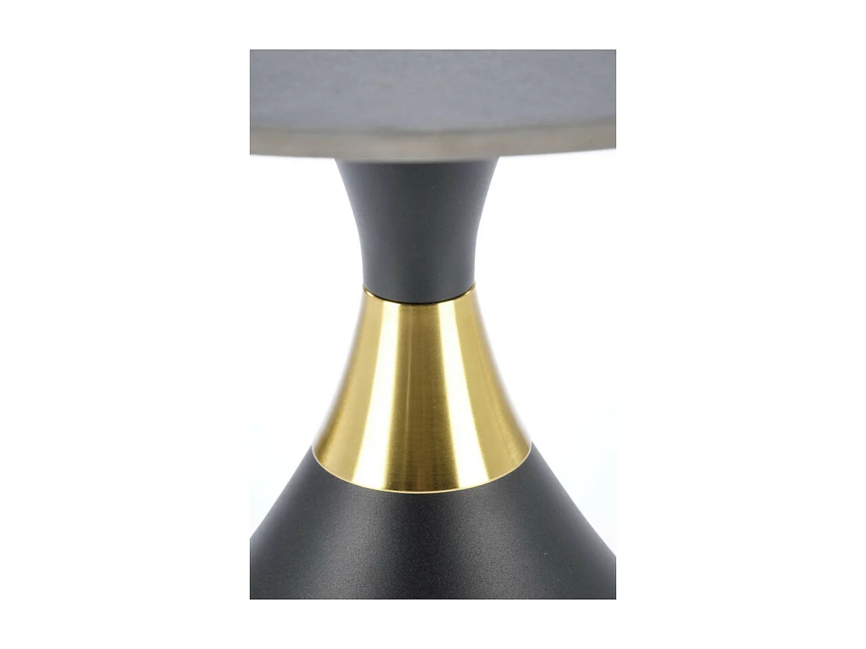 Mesa de centro de cerámica de diseño con tapa de aspecto mármol negro Eternal