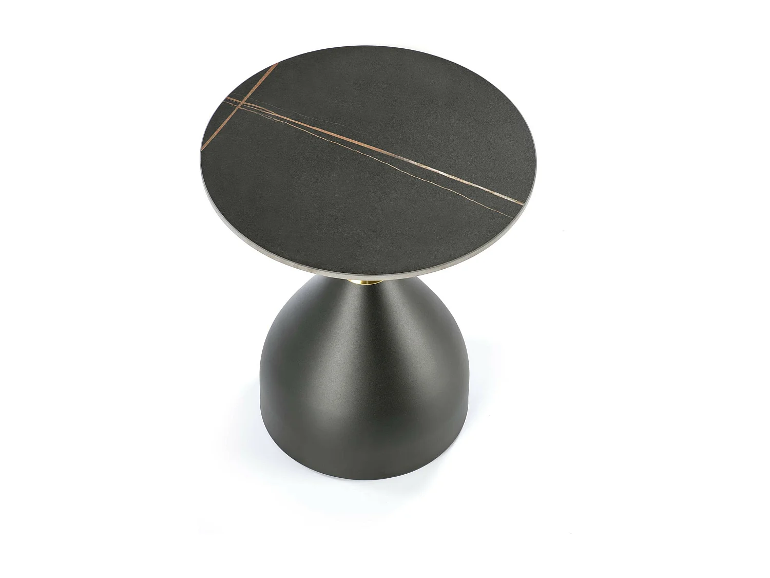 Table basse design en céramique avec plateau aspect marbre noir Eternal