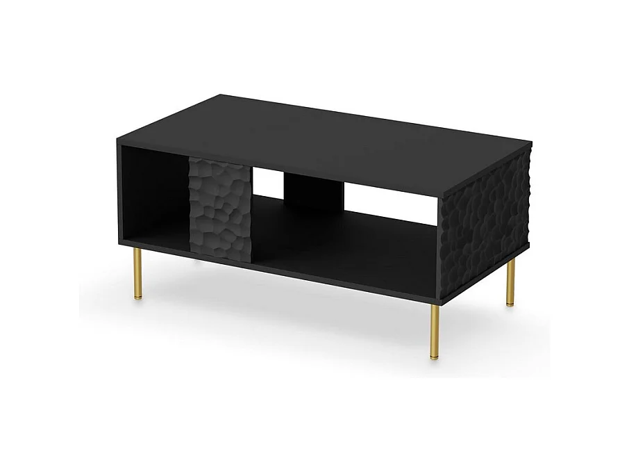 Table basse design noir et or 92cm Tramona