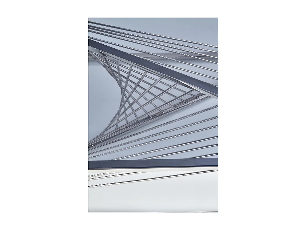 Table basse design avec plateau en verre fumé 120x60cm Stone