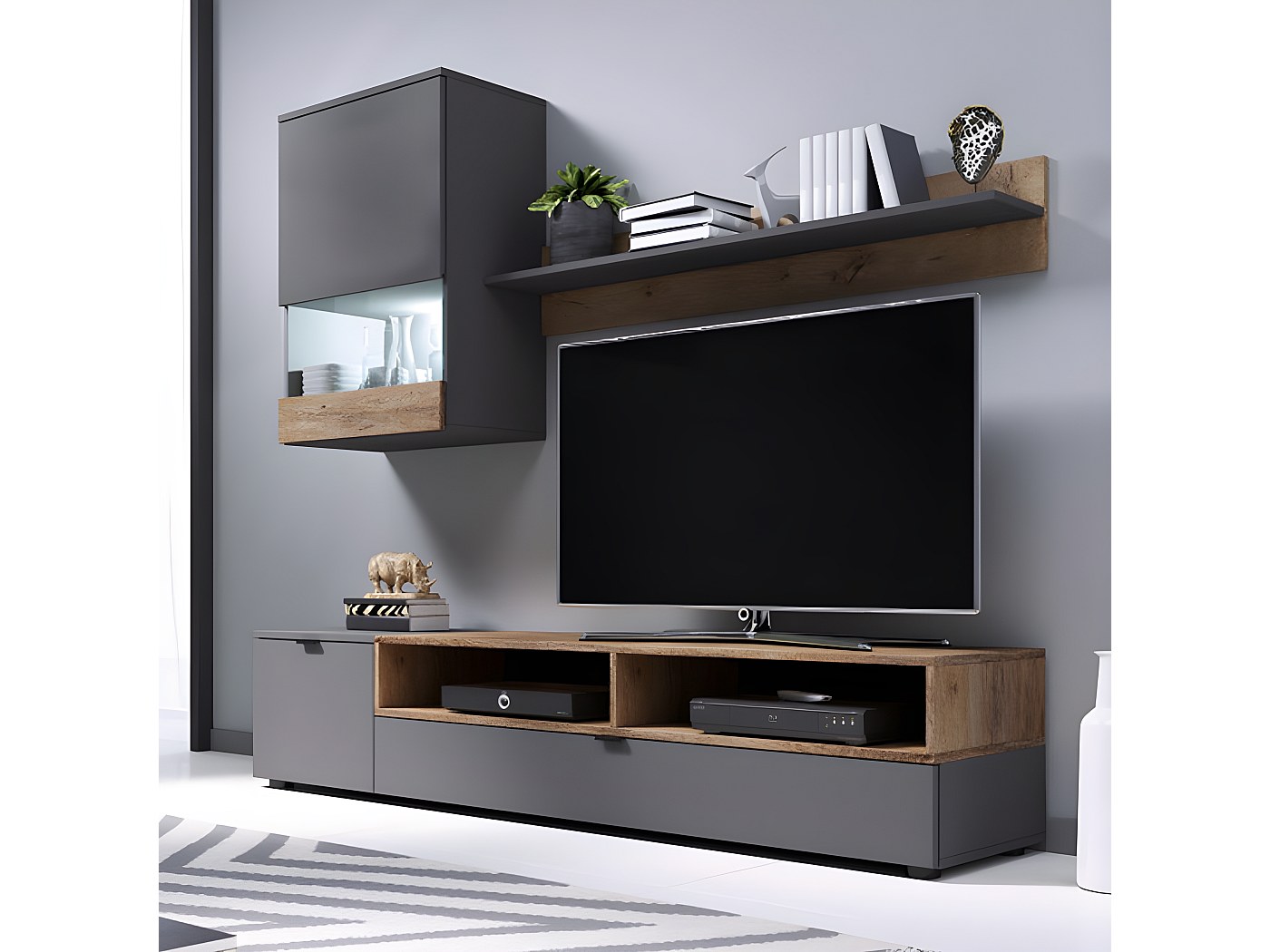 Meuble tv avec rangement design - Brin d'Ouest