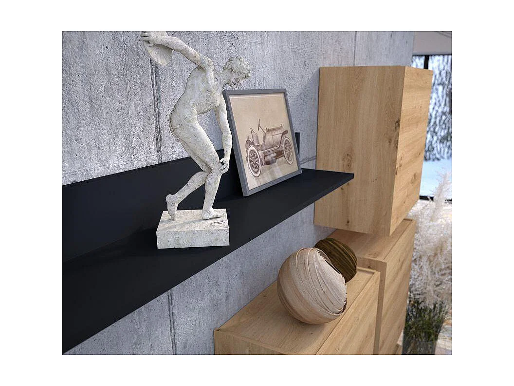 Ensemble TV design cachemire et bois Grasly