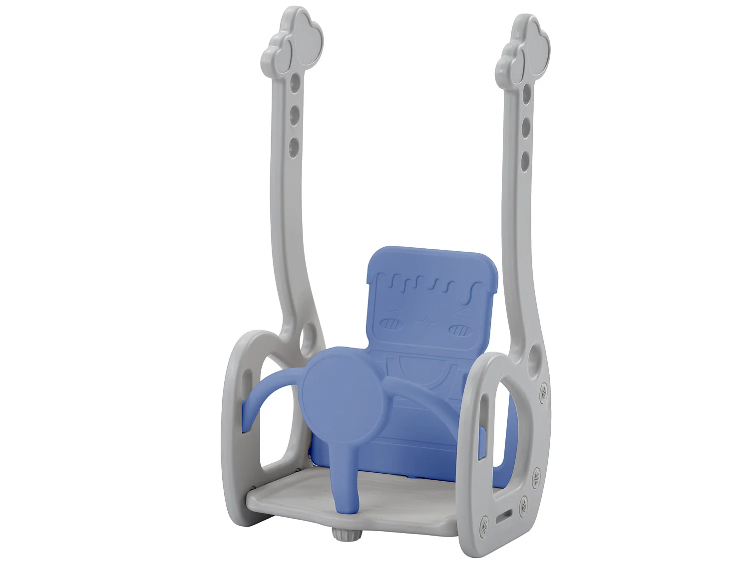 Tobogán 4 en 1 - con escaleras, columpio y canasta de baloncesto - azul