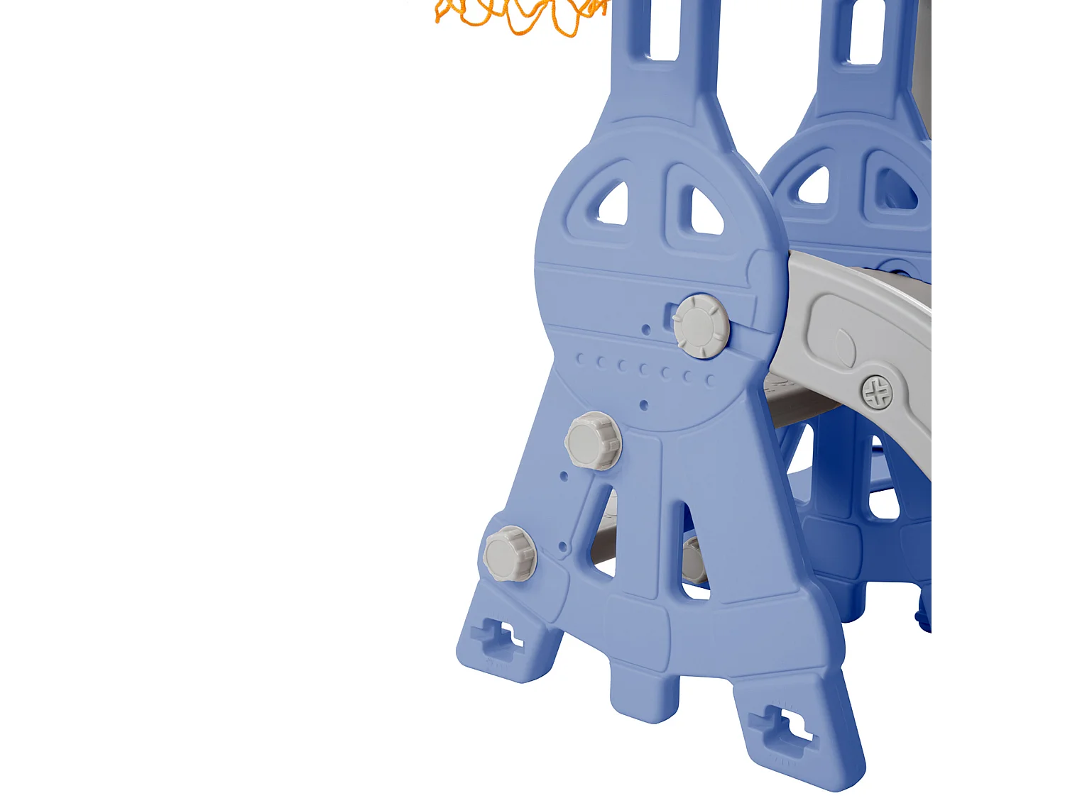 Tobogán 4 en 1 - con escaleras, columpio y canasta de baloncesto - azul