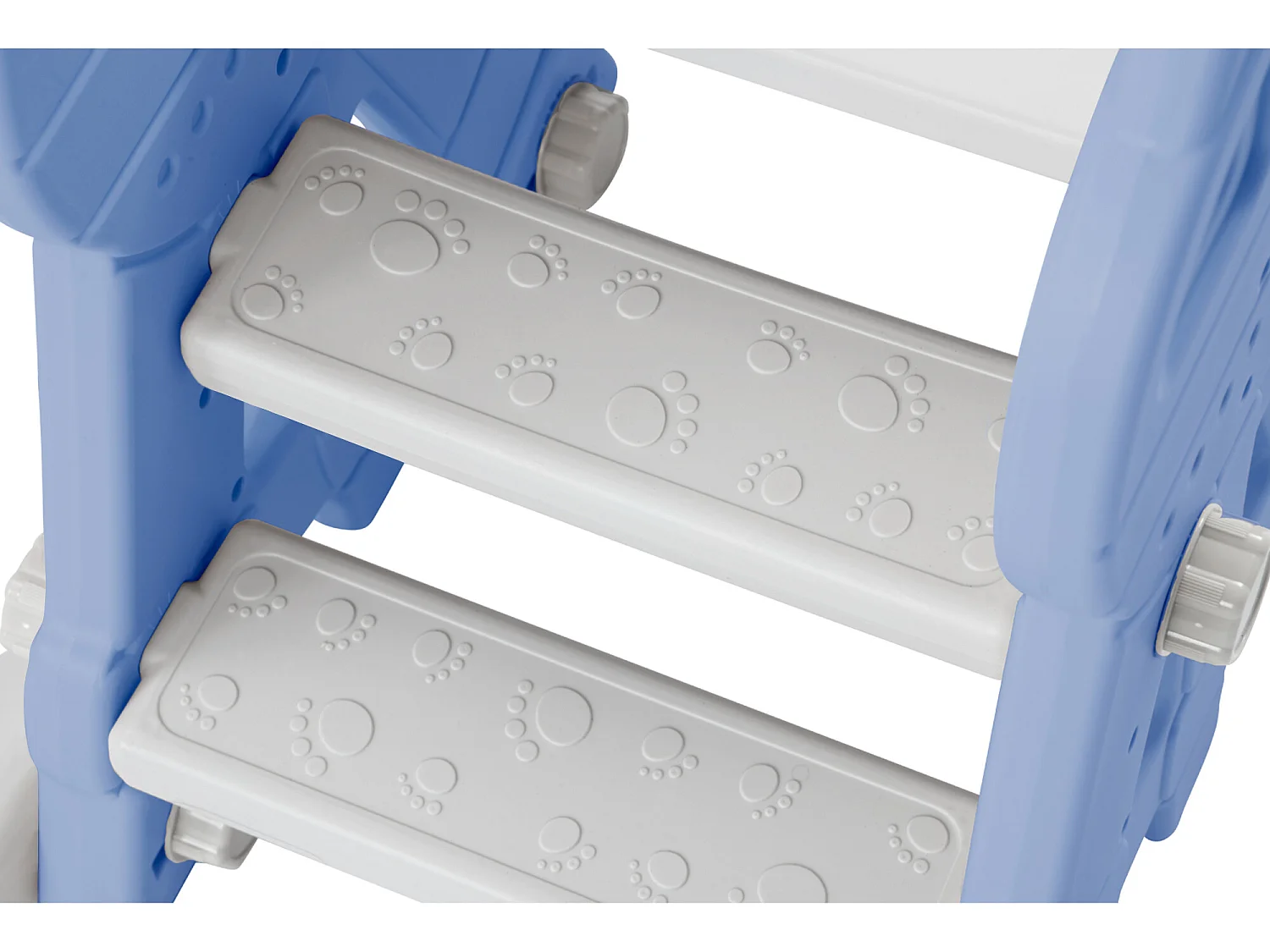 Tobogán 4 en 1 - con escaleras, columpio y canasta de baloncesto - azul