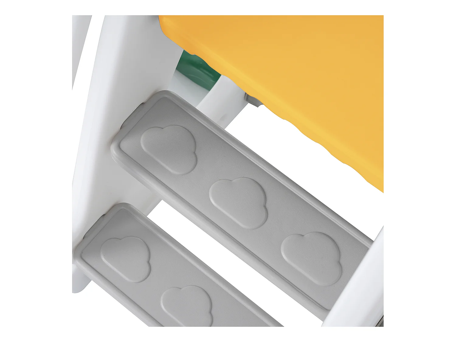 Scivolo 4 in 1 - con scale, altalena, canestro da basket - verde