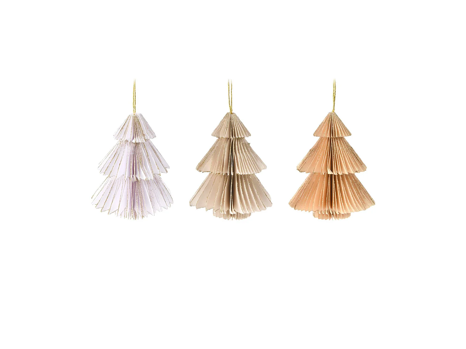 Suspensions en Forme d'Arbre de Noël 12 pièces en Papier