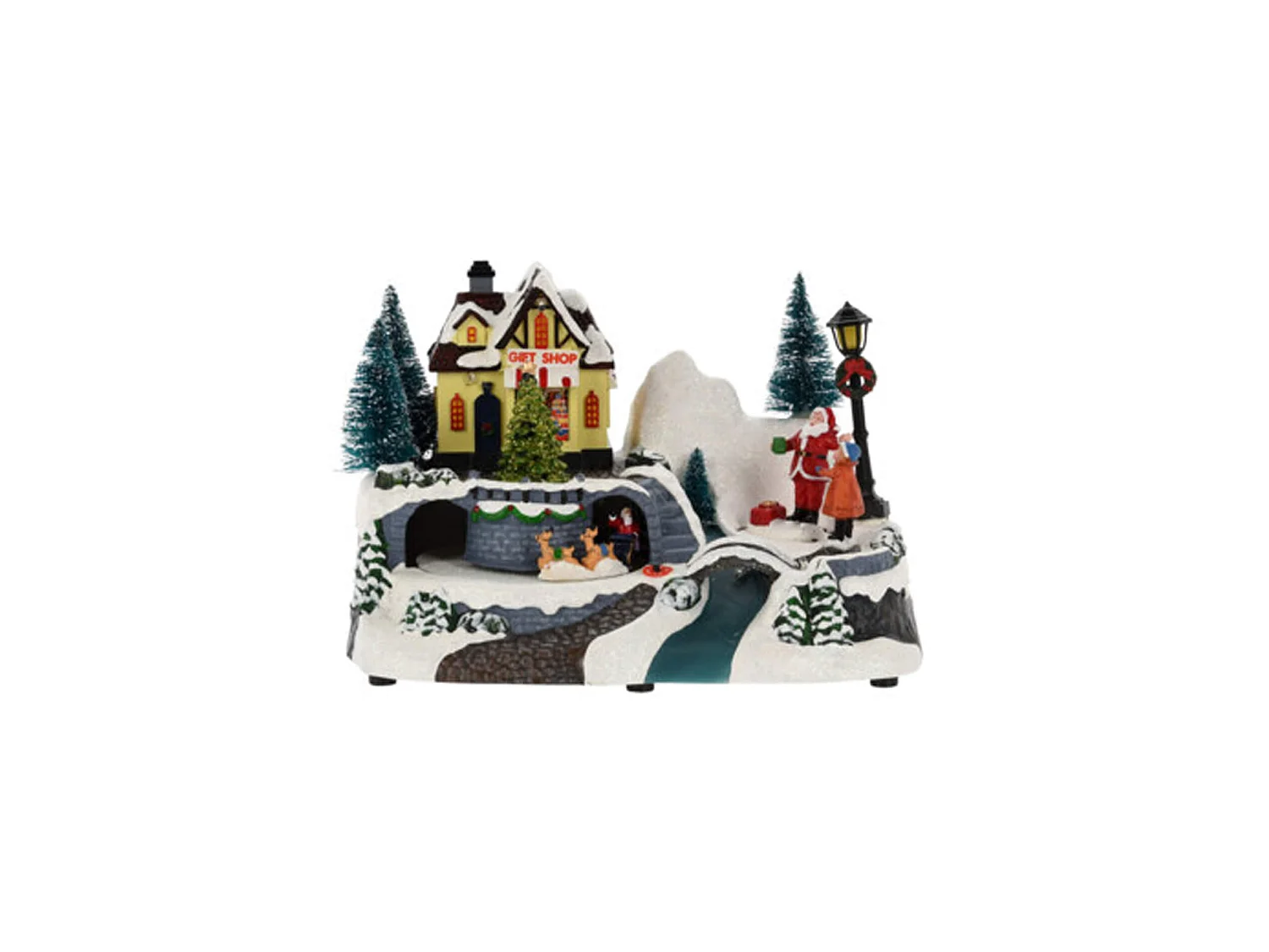 Scène de Noël avec Village de la Nativité en Mouvement Idée Cadeau