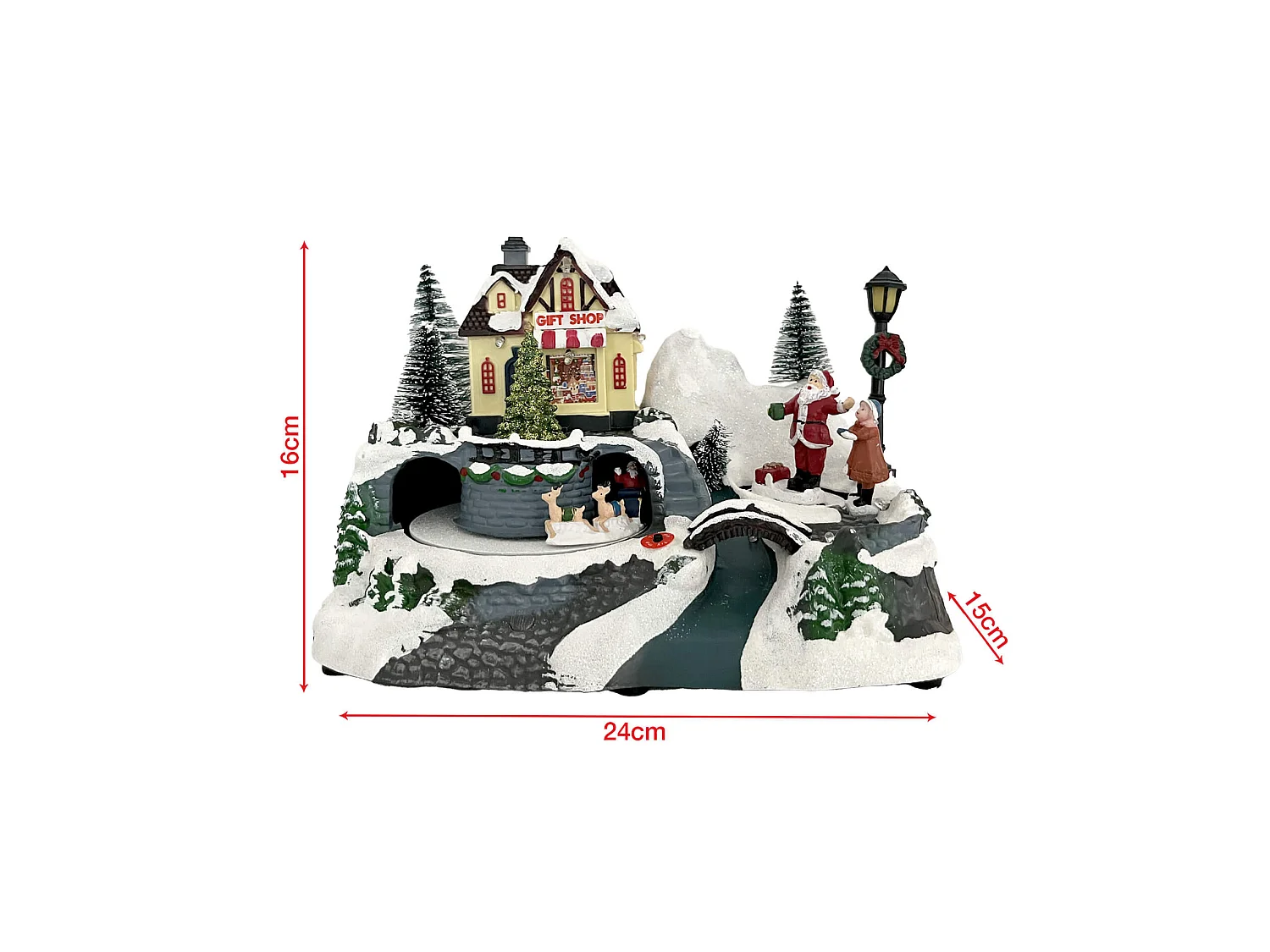 Scène de Noël avec Village de la Nativité en Mouvement Idée Cadeau