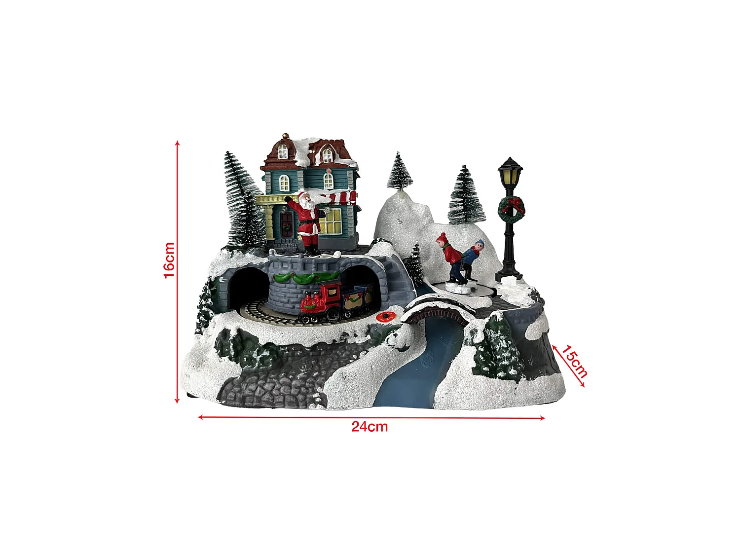 Aldeia de Natal com Luzes e Movimento Decoração de Natal