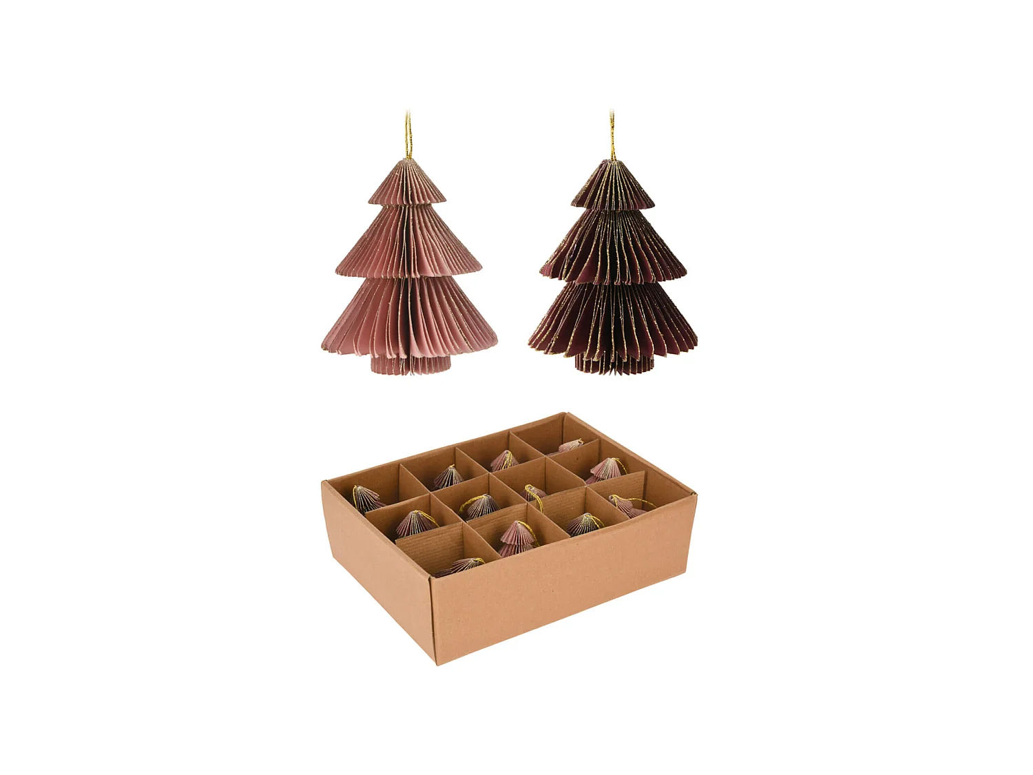 Décorations Suspendues en Forme d'Arbre 12 pièces en Papier