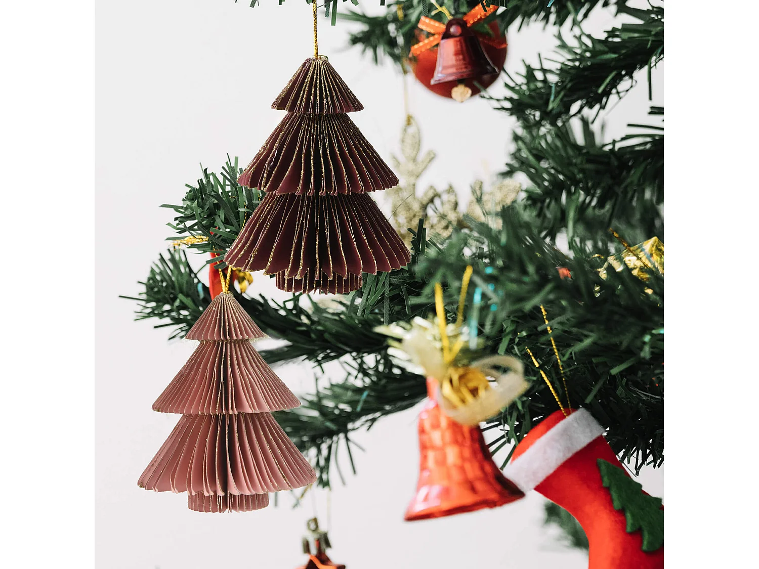 Décorations Suspendues en Forme d'Arbre 12 pièces en Papier