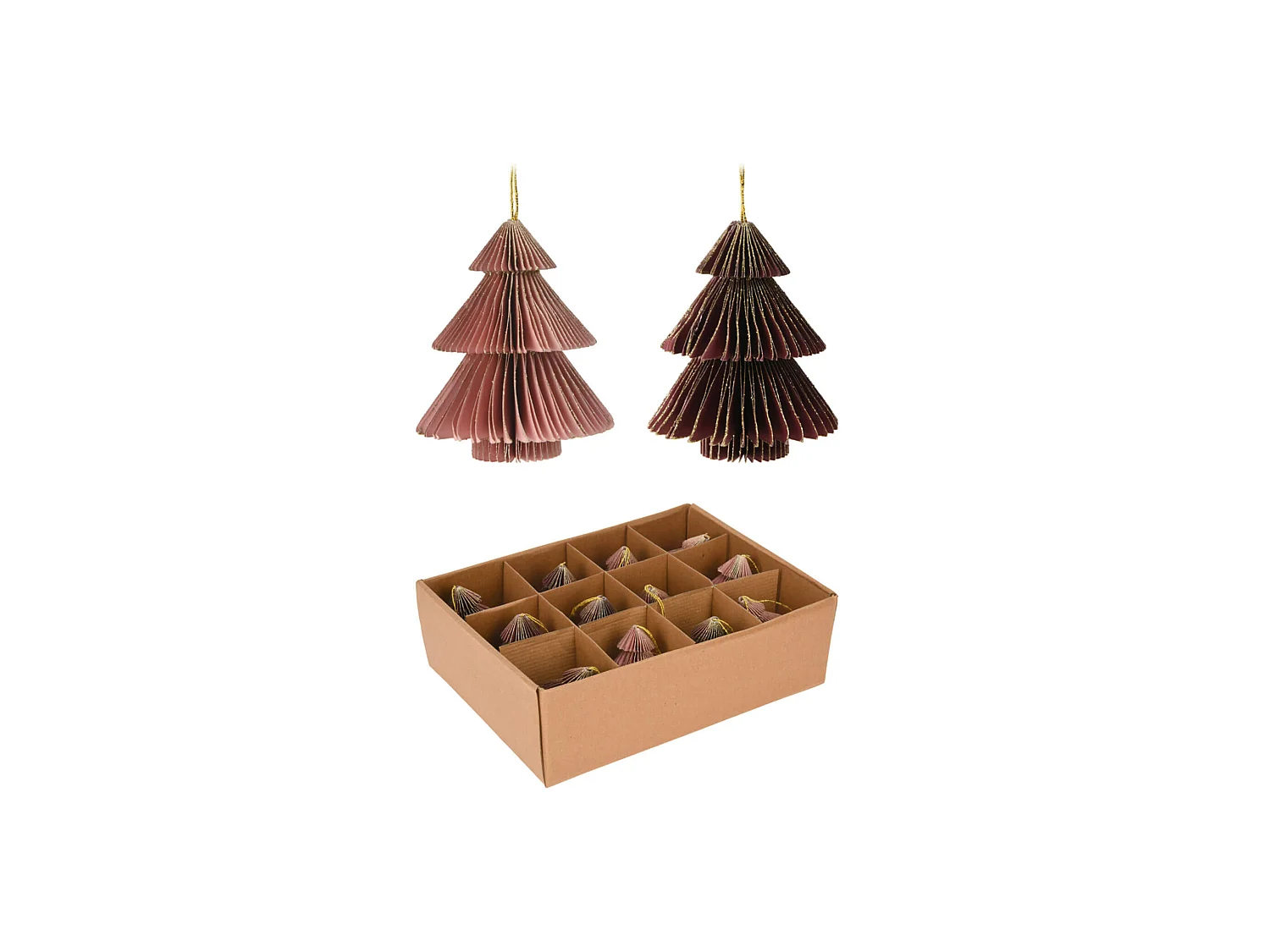 Décorations Suspendues en Forme d'Arbre 12 pièces en Papier