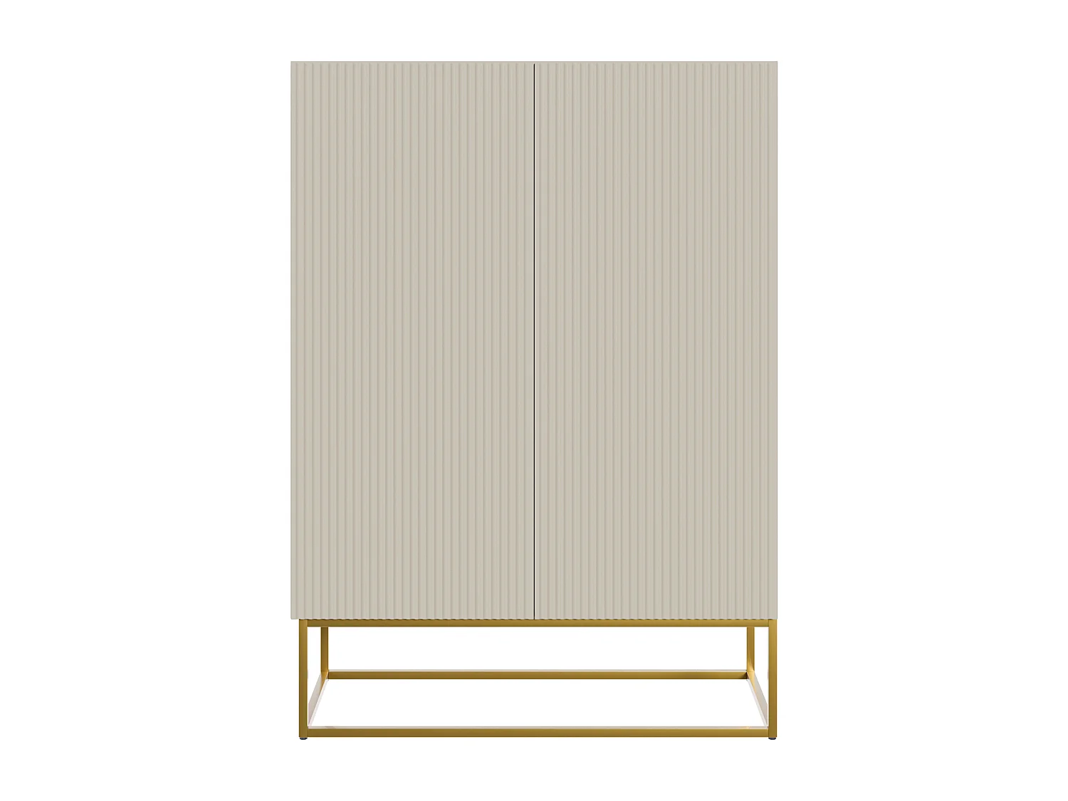 Hohes Sideboard - 2 Türen - Taupe (Grau-Beige) - 90 cm - VELDIO