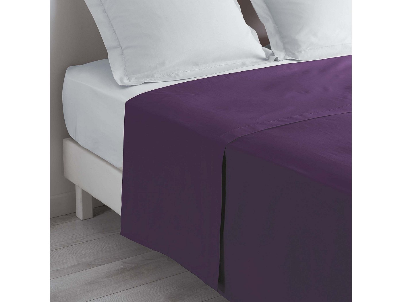 Home Linge Passion Drap Plat – 100% Cotone 57 Fili – 1 Piazza – 180x290 Cm – Color Rosa Cipria HP62705 - 3