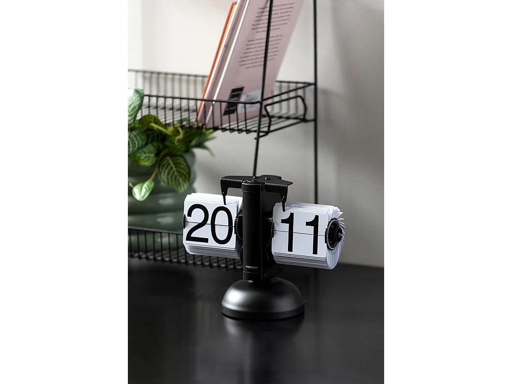 Tafelklok Small Flip - Wit