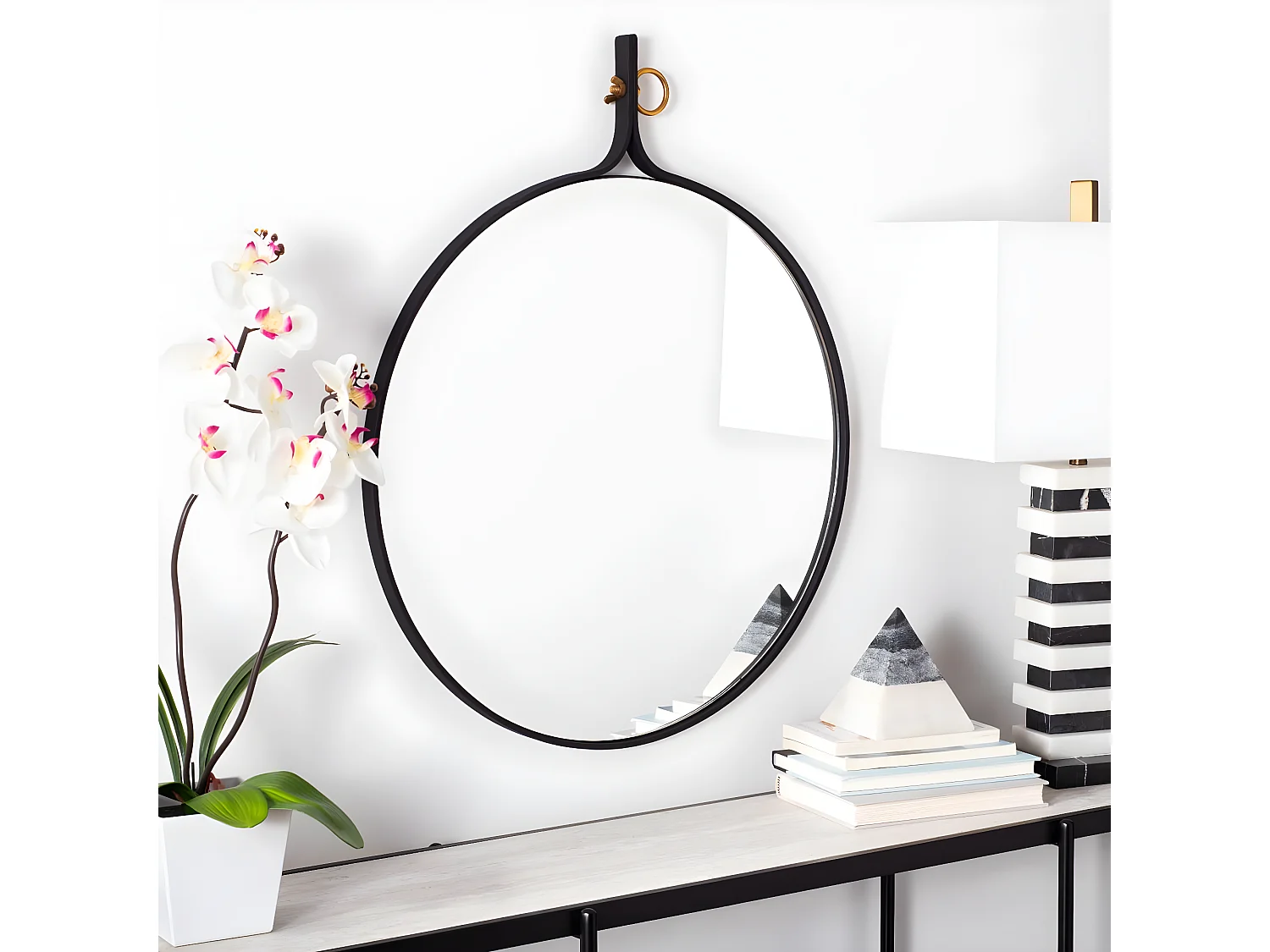 Miroir Noir mat 73.66 X 71.12 X 7.62 cm - Alline