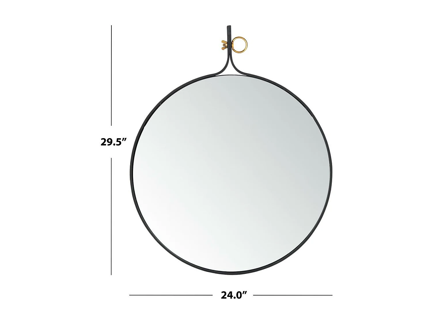 Miroir Noir mat 73.66 X 71.12 X 7.62 cm - Alline