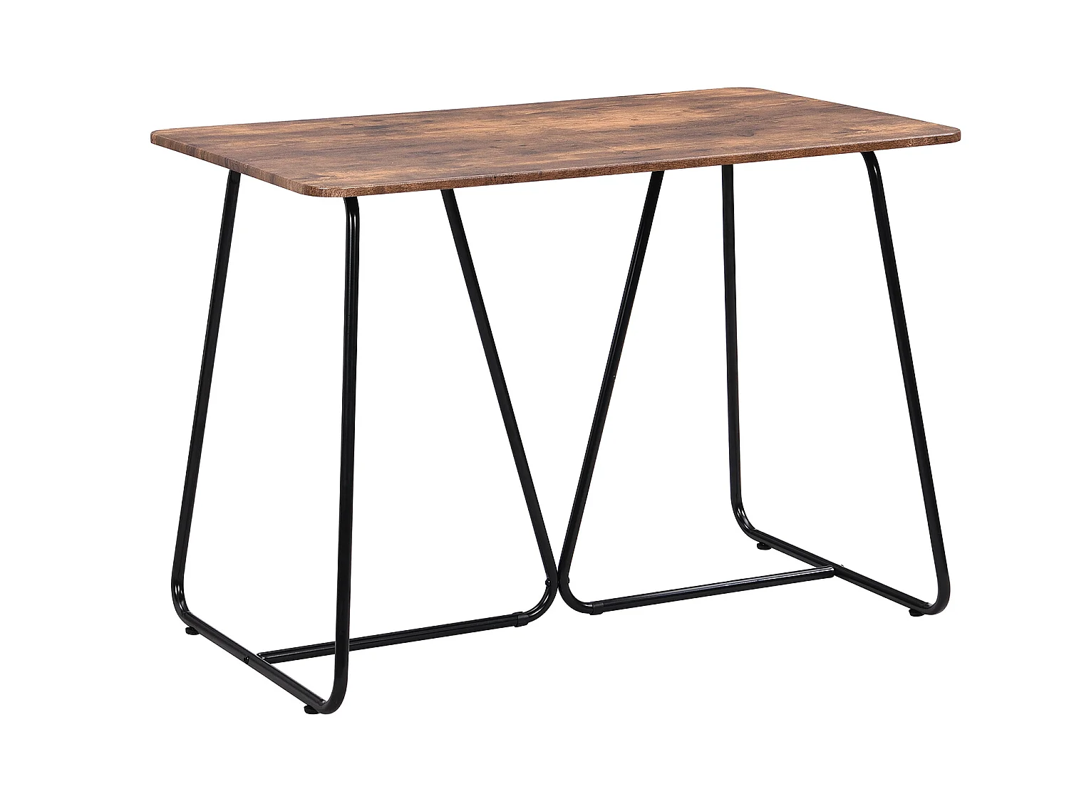Ensemble table et 4 chaises - style industriel - Marron