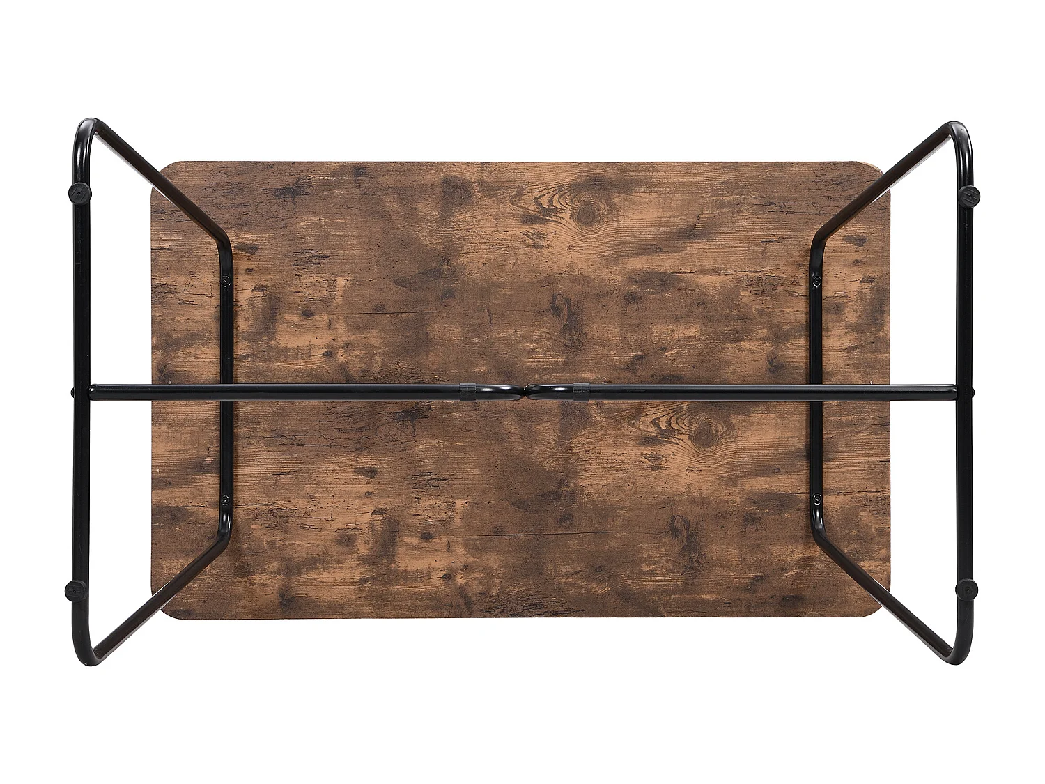 Ensemble table et 4 chaises - style industriel - Marron