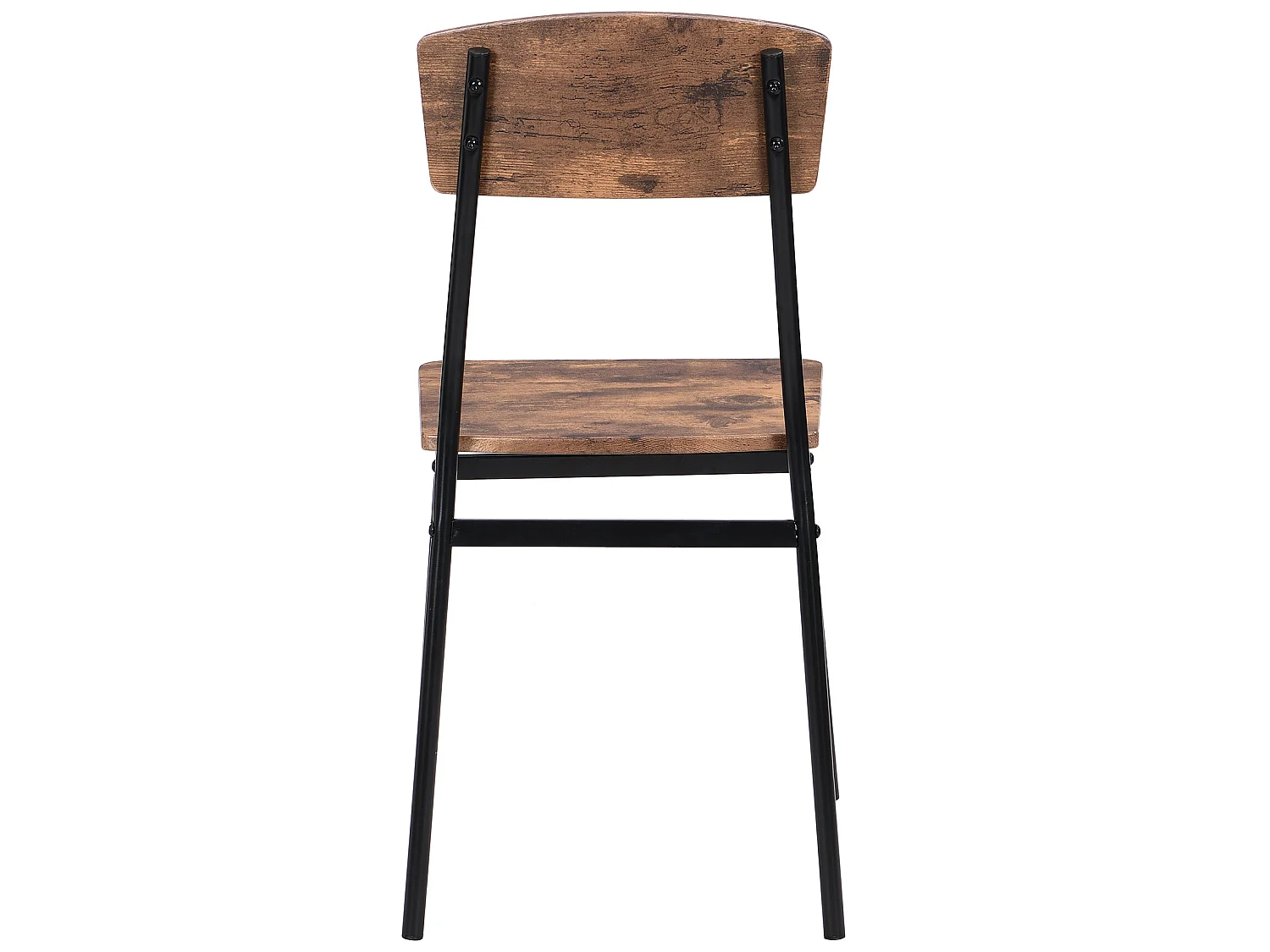 Ensemble table et 4 chaises - style industriel - Marron