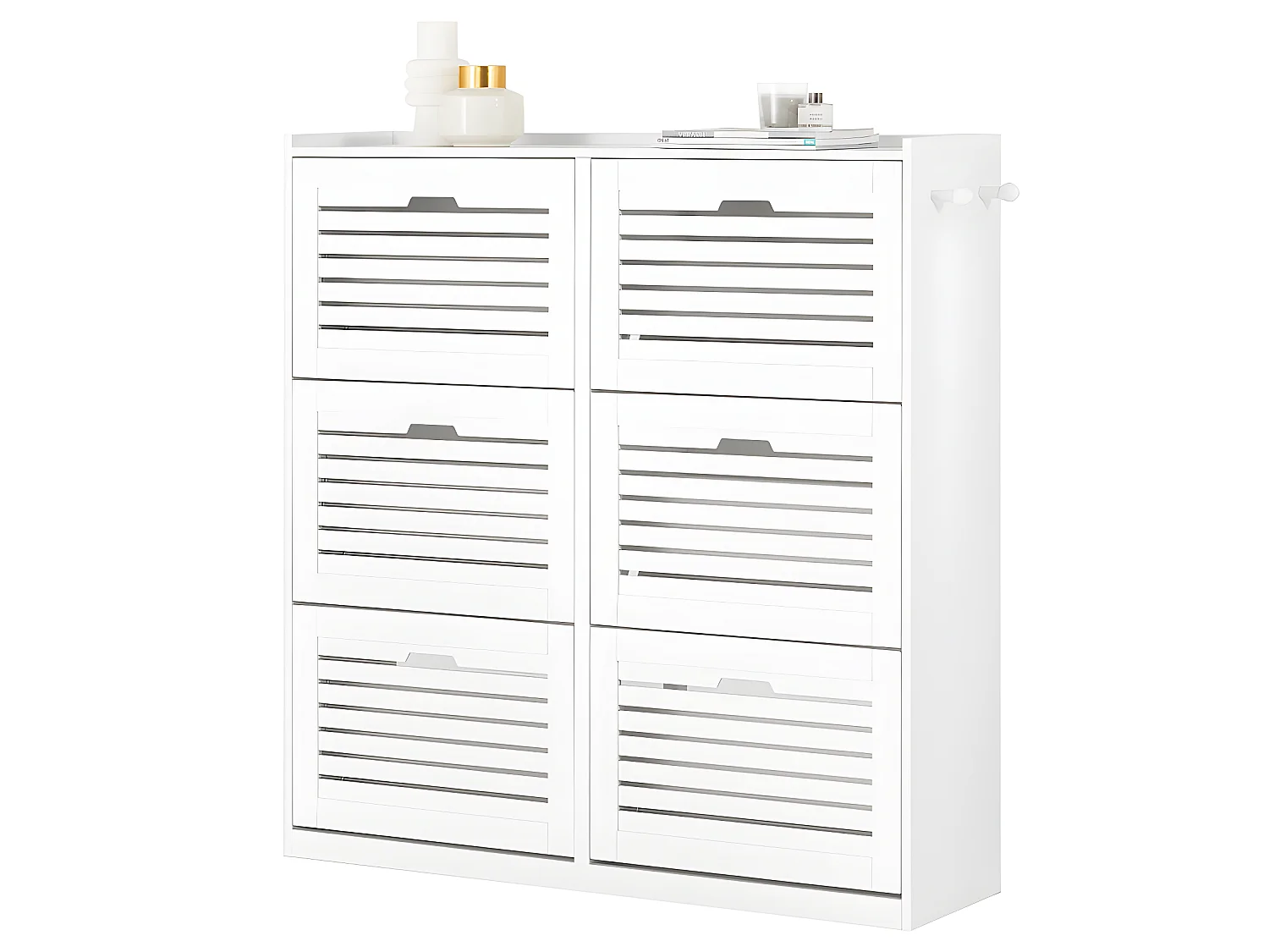 SoBuy Meuble à Chaussures, Meuble de Rangement à Chaussures, Armoire à Chaussures, 115x30x112 cm, FSR145-W