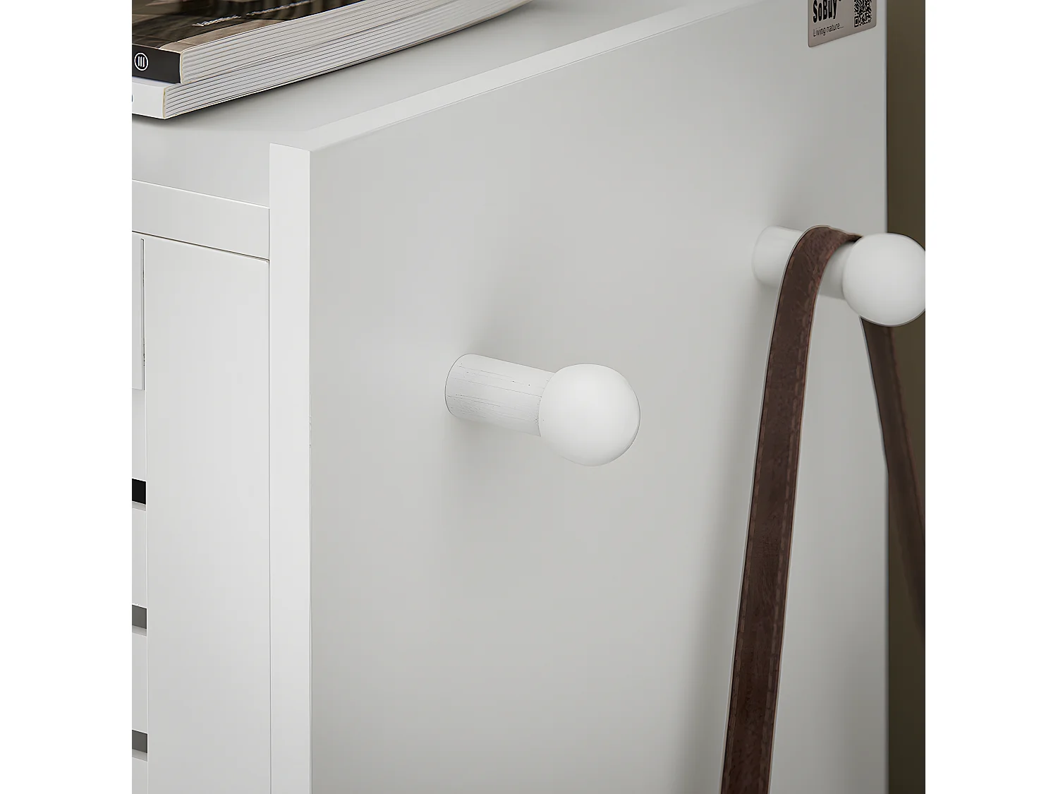 SoBuy Meuble à Chaussures, Meuble de Rangement à Chaussures, Armoire à Chaussures, 115x30x112 cm, FSR145-W