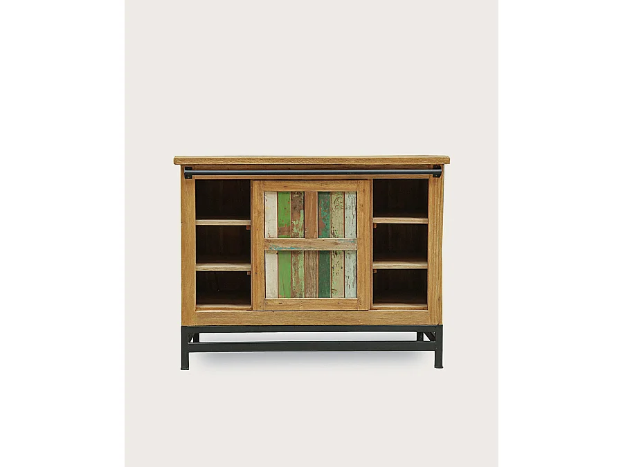 Sumatra - Mobile da bagno realizzato in teak riciclato proveniente da imbarcazioni.