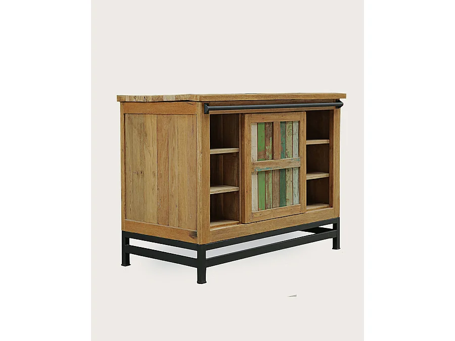 Sumatra - Mobile da bagno realizzato in teak riciclato proveniente da imbarcazioni.