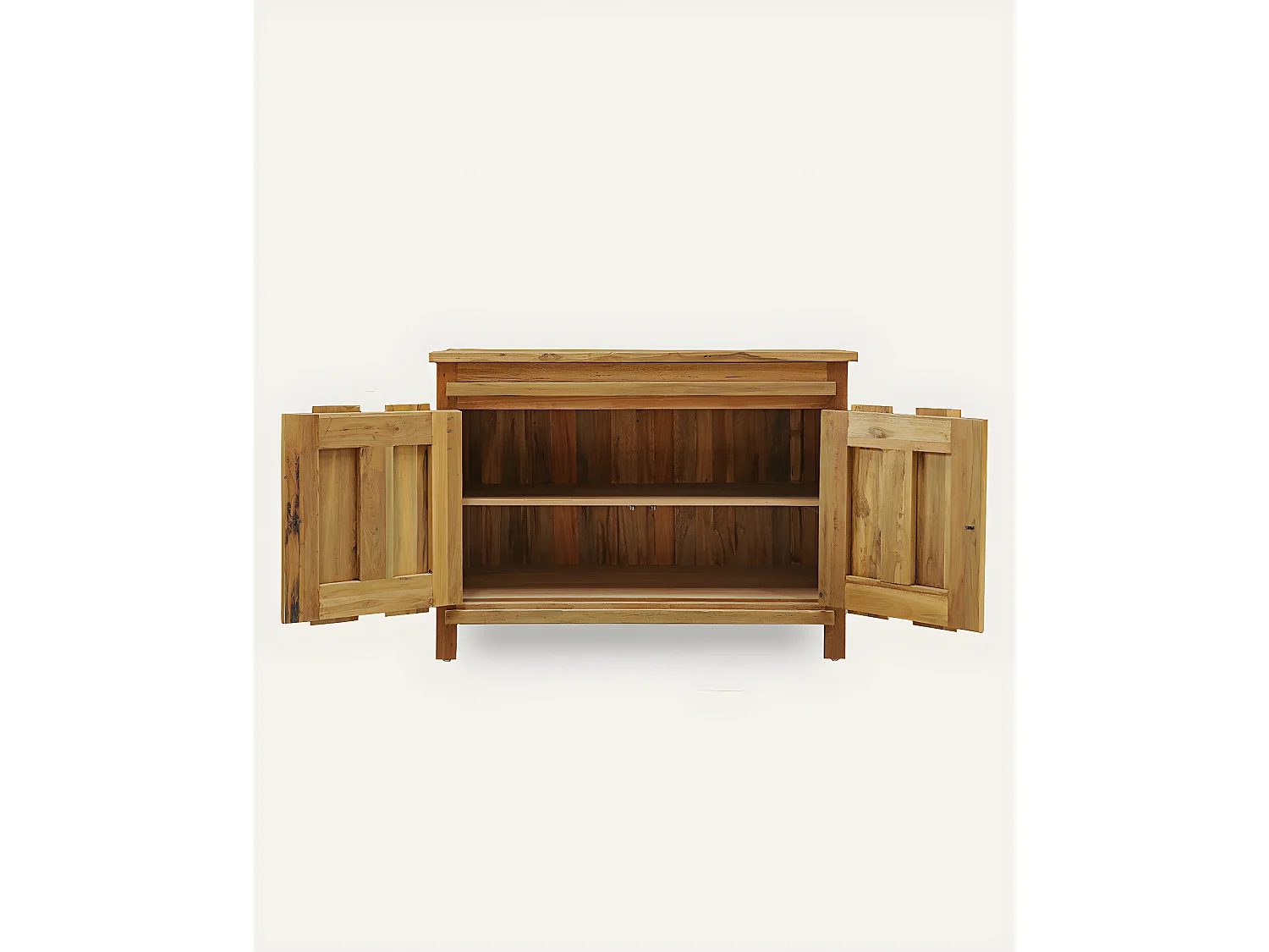 Antik - Meuble sous vasque en teck de bateau recyclé