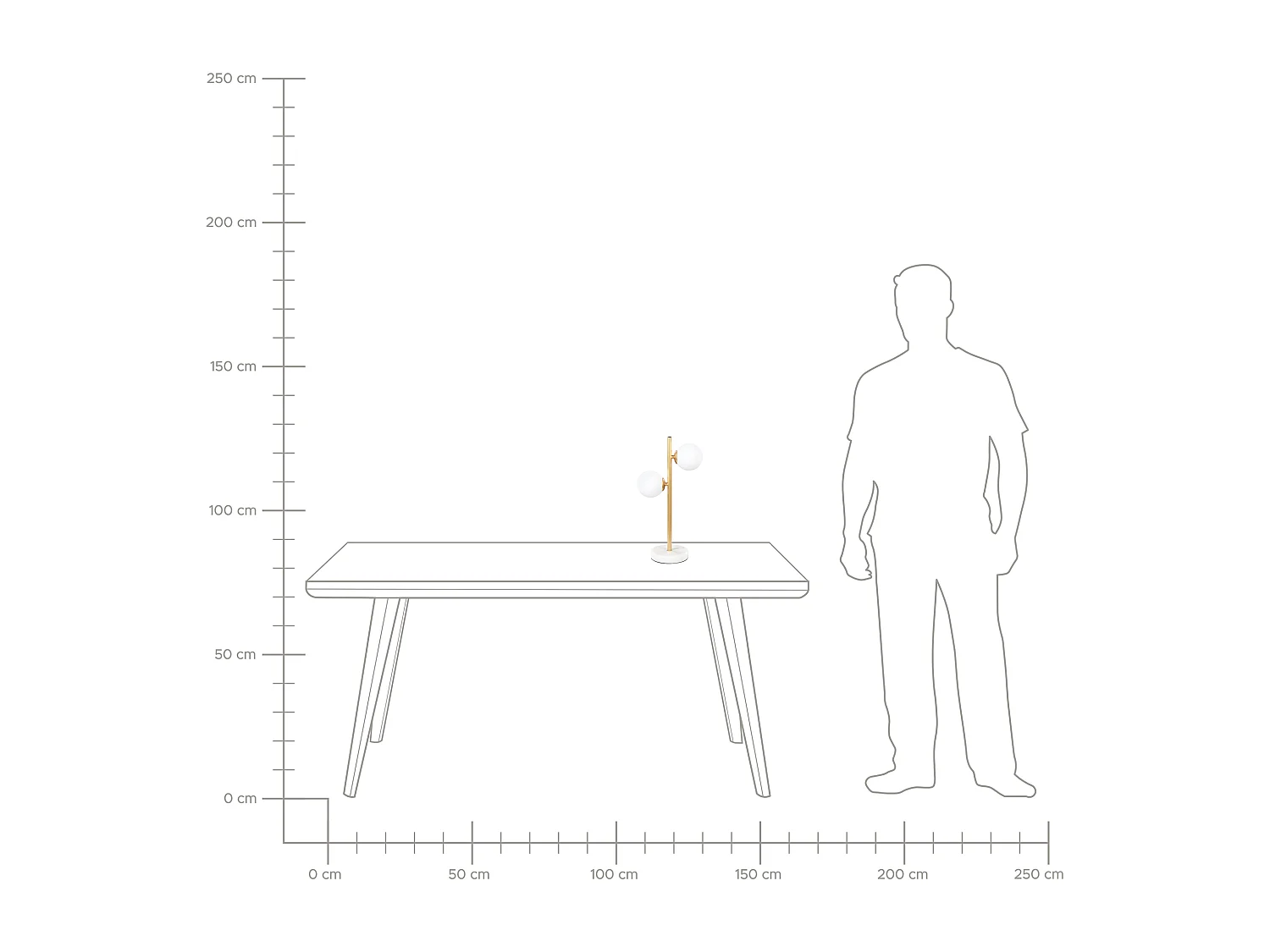 Lampe à poser MEDINA Métal Doré