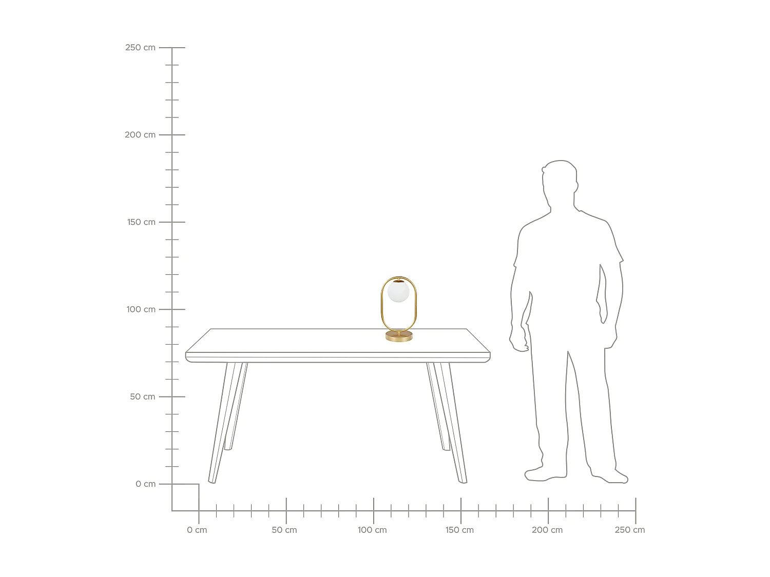 Lampada da tavolo YANKEE Metallo Oro