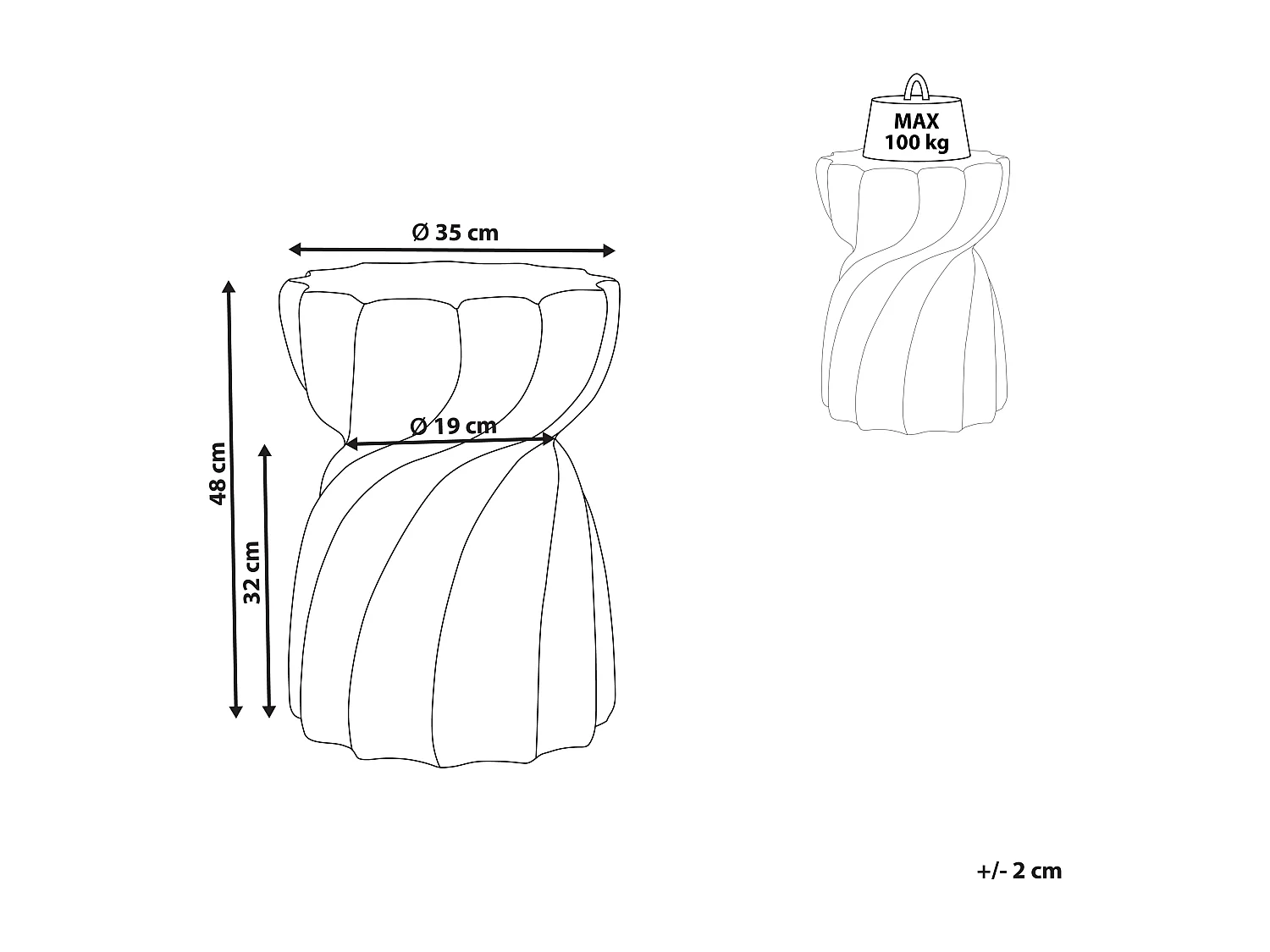 Beistelltisch ALGUA Grau