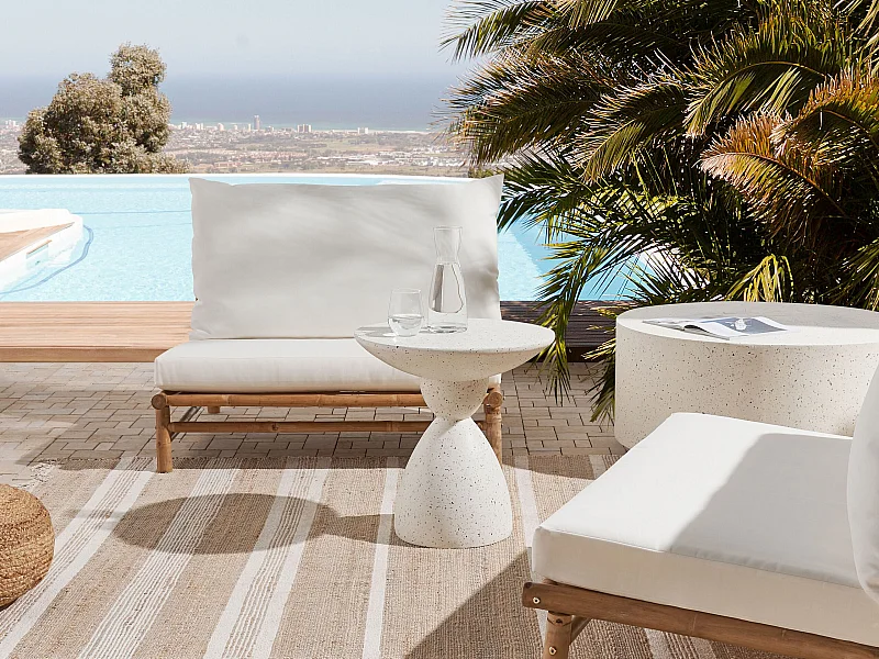 Mesa auxiliar CAFFI Blanco crema