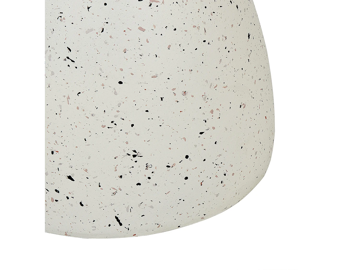 Beistelltisch Beton und Glasfaser creme weiß Terrazzo Optik rund ⌀ 50 cm Cafffi